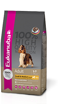 Eukanuba - Adult Small & Medium Breed (Lam en Rijst), 1 KG